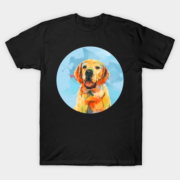 Man's Best Friend, Labrador Illustration T-Shirt by Flo Art Studio